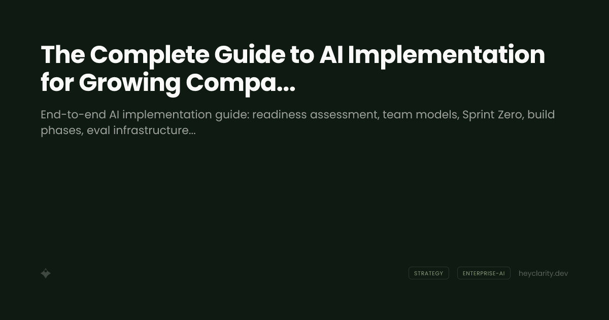 The Complete Guide to AI Implementation for Growing Companies