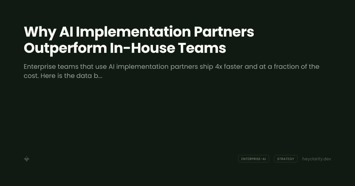 Why AI Implementation Partners Outperform In-House Teams